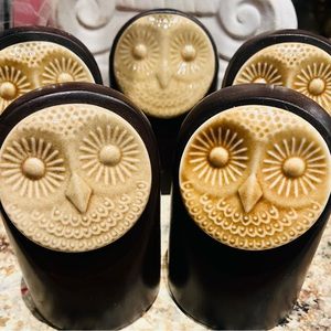 Ceramic & wood owl !